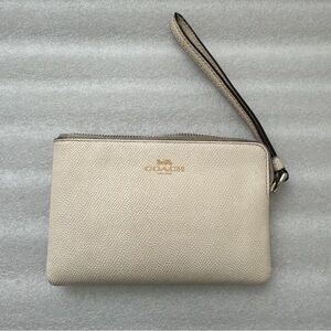Coach Cream Wristlet Clutch